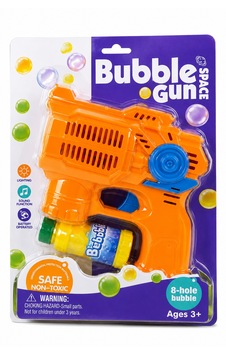 Işıklı Ve Sesli Köpük Tabancası Bubble Gun Köpük Solüsyonlu Turuncu
