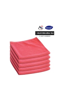 Solare Microjet Mikrofiber Temizlik Bezi Kırmızı 5'li 40 x 40 CM Solare Microjet Mikrofiber Temizlik Bezi Kırmızı 5'li 40 x 40 CM