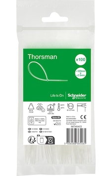 Schneider Electric Imt46403 120x2,5 Beyaz Kablo Bağı Klips 100'lü Paket Schneider Electric Imt46403 120x2,5 Beyaz Kablo Bağı Klips 100'lü Paket