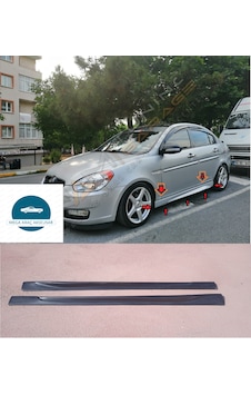 Hyundai Accent Era Marşpiyel Takımı 2 Boyasız Ham Siyah Fiberclass
