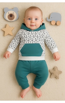 Veraura Lifestyle Minik Ayıcıklar Desenli 2'li % 100 Pamuk Erkek Bebek Takımı Yeşil Veraura Lifestyle Minik Ayıcıklar Desenli 2'li % 100 Pamuk Erkek Bebek Takımı Yeşil