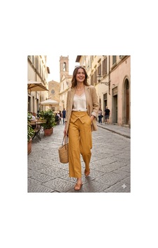 Maşuka Riz Kumaş Hardal Sarısı Bel Kemer Detaylı Yazlık Kadın Pantolon Hardal Sarısı Hardal Sarısı Maşuka Riz Kumaş Hardal Sarısı Bel Kemer Detaylı Yazlık Kadın Pantolon Hardal Sarısı Hardal Sarısı