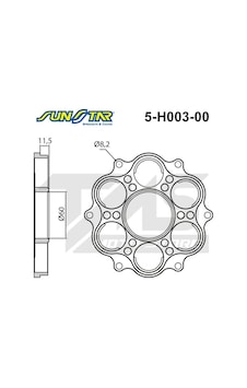 Ducati Panigale 1299 S Uyumlu Arka Dişli Göbeği Sunstar (508145770)