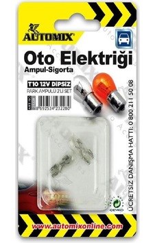 Automix T10 12v 5w Dipsiz Ampul Seti Automix T10 12v 5w Dipsiz Ampul Seti