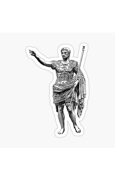 Augustus Of Prima Porta Sticker Yapıştırma Etiket 19cm Augustus Of Prima Porta Sticker Yapıştırma Etiket 19cm