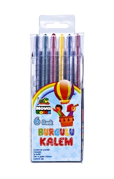 Nova Color Burgulu Boya Kalemi 6 Lı - 2 Paket Çok Renkli
