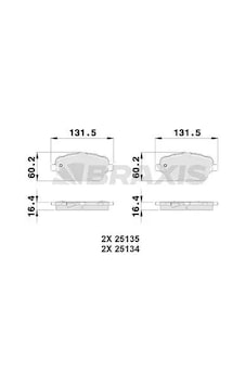 Ford Courier On Fren Balatasi 1.6 Tdci 2014-2018 Braxıs Ab0025 Ford Courier On Fren Balatasi 1.6 Tdci 2014-2018 Braxıs Ab0025