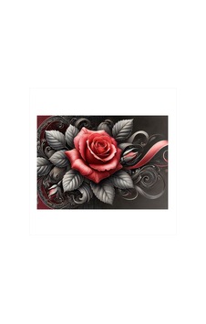 Kırmızı Gül Ve Dikenler Art Mdf Tablo Kırmızı Gül Ve Dikenler Art Mdf Tablo