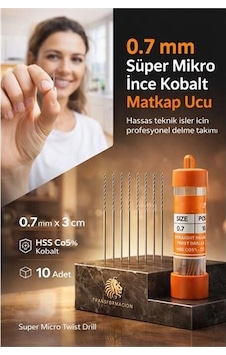 Mey İthalat 0.7mm Süper Mikro İnce Hss Kobalt Mikro Matkap Ucu Seti 10'lu 723193 Mey İthalat 0.7mm Süper Mikro İnce Hss Kobalt Mikro Matkap Ucu Seti 10'lu 723193