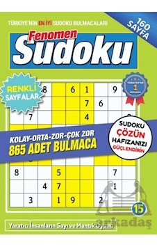 Fenomen Sudoku 15 Maxi Yayıncılık Ciltli Fenomen Sudoku 15 Maxi Yayıncılık Ciltli