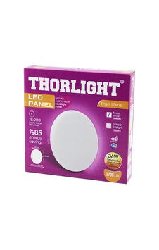 Thorlıght S-236 36w 22cm Beyaz Led Panel Sıva Altı Ayarlı Mandallı 6400k - 2700lm - 18000 Saat - 2835 Smd