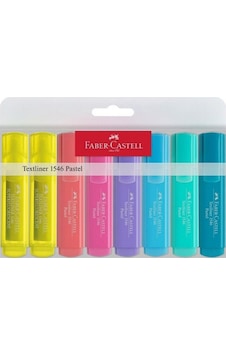 Faber-castell 1546 Pastel Fosforlu Kalem 8 Li Çok Renkli