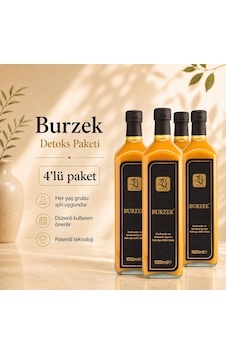 Burzek - Kurkumin Ve Bentonit Kili İçeren Takviye Edici Gıda 1000 Ml 4lü Paket Burzek - Kurkumin Ve Bentonit Kili İçeren Takviye Edici Gıda 1000 Ml 4lü Paket