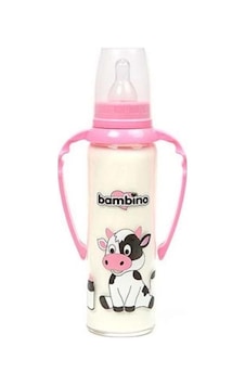Bambino Kulplu Cam Biberon-Pembe 225Ml Bambino Kulplu Cam Biberon-Pembe 225Ml