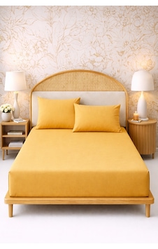 More Home Tek Kişilik Lastikli Çarşaf Seti + Yastık Kılıf Koyu Sarı Koyu Sarı More Home Tek Kişilik Lastikli Çarşaf Seti + Yastık Kılıf Koyu Sarı Koyu Sarı