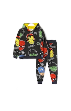 Dobakids Marvel Karakterleri Baskılı Kapüşonlu Erkek Çocuk Eşofman Takımı Antrasit Dobakids Marvel Karakterleri Baskılı Kapüşonlu Erkek Çocuk Eşofman Takımı Antrasit
