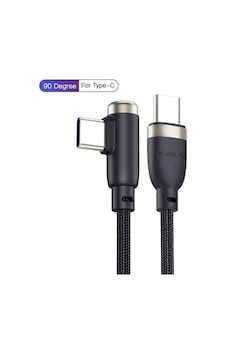 Kuulaa KL-X41/KL-X40 L- Tipi 90 Derece 60W 3A Hızlı Şarj Type-C Kablo 1 Metre Siyah Kuulaa KL-X41/KL-X40 L- Tipi 90 Derece 60W 3A Hızlı Şarj Type-C Kablo 1 Metre Siyah