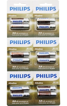 Phılıps Alkaline Kalem - Aa - 1.5v Pil 12pcs 2li X 6 5399 Phılıps Alkaline Kalem - Aa - 1.5v Pil 12pcs 2li X 6 5399