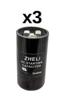 3'lü Zheli 124-149 Μf 36x70 Mm 220 Acv İlk Hareket/kalkış Kondansatörü 3'lü Zheli 124-149 Μf 36x70 Mm 220 Acv İlk Hareket/kalkış Kondansatörü