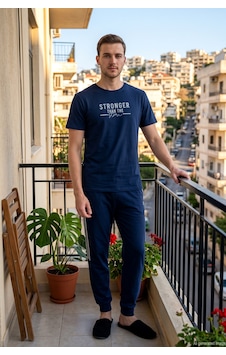 Remsa Erkek Kısa Kol Penye Pijama Takımı 2396 Lacivert Remsa Erkek Kısa Kol Penye Pijama Takımı 2396 Lacivert
