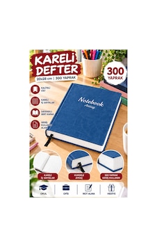 Ciltli Kareli Defter 300 Yaprak 20x28cm 1 Adet Çok Yapraklı Sert Kapaklı Not Hesap Defteri Okul Ofis Büro Mavi Ciltli Kareli Defter 300 Yaprak 20x28cm 1 Adet Çok Yapraklı Sert Kapaklı Not Hesap Defteri Okul Ofis Büro Mavi