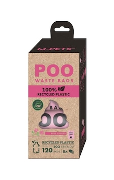 M-pets Poo 100% Recycled Dışkı Poşeti Gül Kokulu 8x15 Yaprak M-pets Poo 100% Recycled Dışkı Poşeti Gül Kokulu 8x15 Yaprak