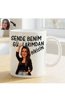 Bk Gift Kişiye Özel Sende Benim Günahlarımdan Birisin Karikatürlü Beyaz Kupa Bardak -1, Arkadaşa Hediye, Eğlenceli Hediye