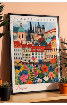Prag Çekya Çerçeveli Tablo Seyahat Severlere Salon Ve Ofis İçin Estetik Duvar Dekoru Travel Flower Market Prag Çekya Çerçeveli Tablo Seyahat Severlere Salon Ve Ofis İçin Estetik Duvar Dekoru Travel Flower Market