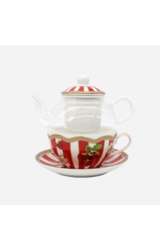 Lisa Minotti Kırmızı Porselen Çay Fincan Seti 250 Ml