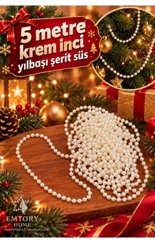 Krem İnci 5 Metre Şerit Toplu Yılbaşı Ağaç Süsü - Yılbaşı Dekor - Yılbaşı Süsleme Boncuk Şerit 6mm Diğer Krem İnci 5 Metre Şerit Toplu Yılbaşı Ağaç Süsü - Yılbaşı Dekor - Yılbaşı Süsleme Boncuk Şerit 6mm Diğer