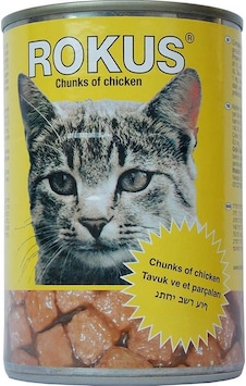 Rokus Tavuklu Konserve Yetişkin Kedi Maması 410 G Rokus Tavuklu Konserve Yetişkin Kedi Maması 410 G