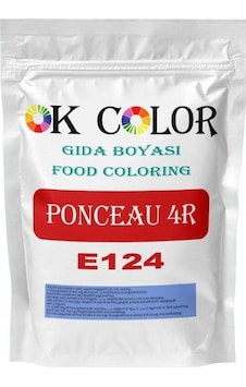 Ok Color Ponceau 4r E124 Ponso 4r Kırmızı Toz Gıda Boyası 50 G Ok Color Ponceau 4r E124 Ponso 4r Kırmızı Toz Gıda Boyası 50 G