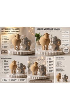 Sevimli Koyun Ailesi Dekoratif Figür Seti 3 Lü 20/17/10 Cm 3d Baskı Pla Modern Minimal Ev Dekoru 3lü Set Sevimli Koyun Ailesi Dekoratif Figür Seti 3 Lü 20/17/10 Cm 3d Baskı Pla Modern Minimal Ev Dekoru 3lü Set
