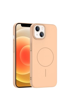 Apple iPhone Uyumlu 13 Kılıf M-safe Şarj Özellikli Zore Ruby Sert Kapak Desert Titanyum