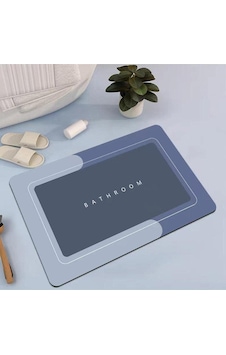 Shpwave Paspası Süper Su Emici Kaymaz Tabanlı Paspas Banyo Paspası Diatomit Paspas Süper Emici Çok Renkli