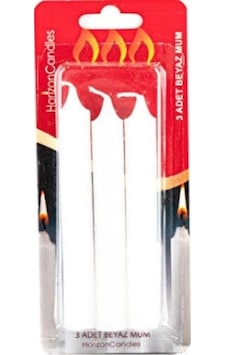 Horizon Candles Beyaz Mum 3'Lü