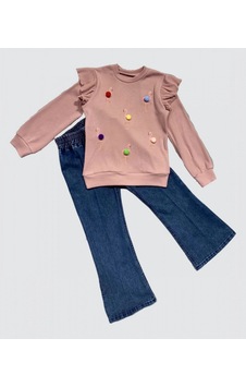 Veraura Lifestyle 4-5-6 Yaş Kot Pantolonlu Flamingo Desenli Penye Sweat Uzun Kollu 2li Kız Çocuk Takımı Gül Kurusu GÜL KURUSU Veraura Lifestyle 4-5-6 Yaş Kot Pantolonlu Flamingo Desenli Penye Sweat Uzun Kollu 2li Kız Çocuk Takımı Gül Kurusu GÜL KURUSU