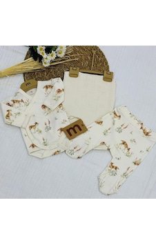 Minisse Baskılı Çıtçıtlı Badi, Alt Ve Müslin Battaniyeli Yenidoğan Bebek 3lü Set Geyik Minisse Baskılı Çıtçıtlı Badi, Alt Ve Müslin Battaniyeli Yenidoğan Bebek 3lü Set Geyik