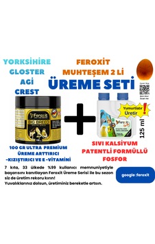 Yorkshire-agi-crest Ve Gloster Kanaryaları Için Premium Çok Güçlü Kızıştırma Ve Yumurtlatma Seti Bol Bol Yavru Verdirtir 150 Ml Egg Ve100 Gr Kızıştırıcı Yorkshire-agi-crest Ve Gloster Kanaryaları Için Premium Çok Güçlü Kızıştırma Ve Yumurtlatma Seti Bol Bol Yavru Verdirtir 150 Ml Egg Ve100 Gr Kızıştırıcı