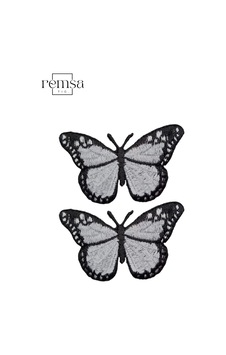 Ütü Ile Yapışan Arma - Patch - Kelebek Modeli Gri 6cm X 5,5cm 2 Adet - 507978566 Ütü Ile Yapışan Arma - Patch - Kelebek Modeli Gri 6cm X 5,5cm 2 Adet - 507978566