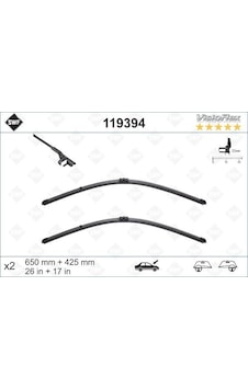 Valeo 119394 Silecek Süpürgesi Ön Takım Ford Focus 04 Ölçüleri: 430 / 650 Mm Gm5j S17528 Ba-4m51 S17528 Aa 1 Takım Valeo 119394 Silecek Süpürgesi Ön Takım Ford Focus 04 Ölçüleri: 430 / 650 Mm Gm5j S17528 Ba-4m51 S17528 Aa 1 Takım