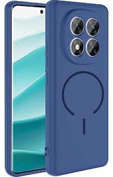 Xiaomi Redmi Note 14 Pro 4g Kılıf M-safe Şarj Özellikli Zore Meta Kapak Lacivert Xiaomi Redmi Note 14 Pro 4g Kılıf M-safe Şarj Özellikli Zore Meta Kapak Lacivert