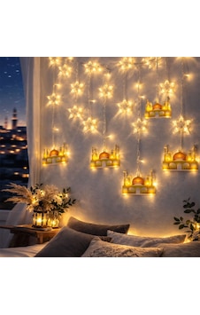 Wınnboss Ekl-09-03 3mt Fişli & Eklemeli Ramazan Dekor Lamba & Perde Led Sarı Cami & Yıldız Wınnboss Ekl-09-03 3mt Fişli & Eklemeli Ramazan Dekor Lamba & Perde Led Sarı Cami & Yıldız