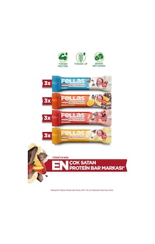 Fellas Yüksek Protein Bar 45 G Karma Kutu 12 Adet (4 Çeşit) Fellas Yüksek Protein Bar 45 G Karma Kutu 12 Adet (4 Çeşit)