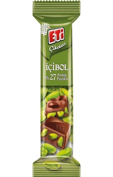 Eti İçibol % 27 Antep Fıstıklı Sütlü Çikolata 12 x 30 G Eti İçibol % 27 Antep Fıstıklı Sütlü Çikolata 12 x 30 G