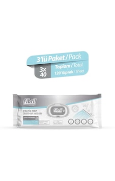 Mop Temizleme Havlusu 3 Paket 120 Yaprak Mop Temizleme Havlusu 3 Paket 120 Yaprak