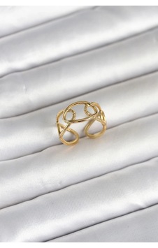 Buğz 316l Çelik Gold Renk Zincir Model Kadın Yüzük Diğer 84299431 Buğz 316l Çelik Gold Renk Zincir Model Kadın Yüzük Diğer 84299431