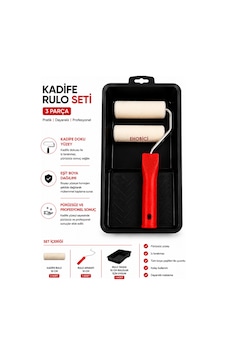 Ehobici 3 Parça Lüks Kadife Rulo Moher Boyacı Seti Ehobici 3 Parça Lüks Kadife Rulo Moher Boyacı Seti
