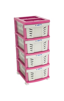 Galleon Design Elegant Delikli Komidin 4 Çekmeceli Sebzelik Pembe Galleon Design Elegant Delikli Komidin 4 Çekmeceli Sebzelik Pembe