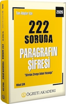 Öğreti 2026 Kpss Meb-ags Ales Dgs Tyt Ayt Msü 222 Soruda Paragrafın Şifresi Soru Bankası Çözümlü - Mikail Şan Öğreti Akademi